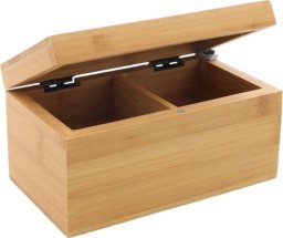 MPLCo Bambusowe pudełko do herbaty 2 prostokąt 16x8 cm