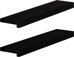 vidaXL Parapety 2 szt., ciemnobrązowy, 70x15x2 cm, lite drewno dębowe