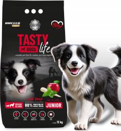 Biofeed BIOFEED TASTY DOGS LIFE JUNIOR M&L WITH BEEF 12KG