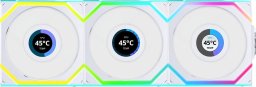 Wentylator Lian Li UNI FAN SL Wireless LCD 120 Reverse Blade 3-pack biały (12RSLLCD1W3W)