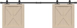vidaXL vidaXL System do drzwi przesuwnych do mebli, 152 cm, stal węglowa