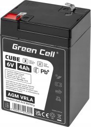 Green Cell Green Cell Cube AGM VRLA IP54 6V 4Ah bezobsługowy akumulator do systemu alarmowego kasy fiskalnej zabawki