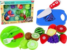 LeanToys Zestaw Owoców Do Krojenia Deska Talerzyk Sztućce LEAN Toys