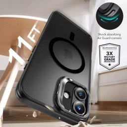 ESR Zestaw etui ESR Classic Hybrid Kickstand Halolock MagSafe + Szkło hartowane na iPhone 16 - czarne
