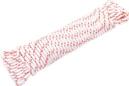 vidaXL Linka rozrusznika, biało-czerwona, 5 mm 10 m, nylon