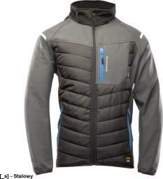 Kurtka męska Polstar A8SO TOPAZ STAL - Kurtka ocieplana typu softshell zapięcie zamek żyłkowy od środka zabezpieczony listwą kołnierz ocieplony polarem odpinany kaptur ocieplany polarem odblaski L