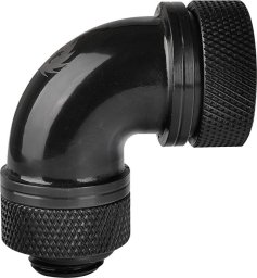 Thermaltake Złączka kątowa 90° PETG Pacific 1/4" x 16mm Czarna (CL-W097-CA00BL-A)