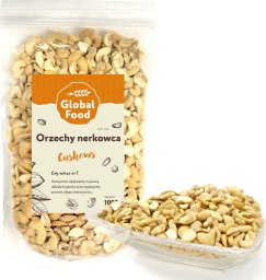 Global Food ORZECHY NERKOWCA 1kg (1000g) POŁÓWKI NERKOWCE Naturalne