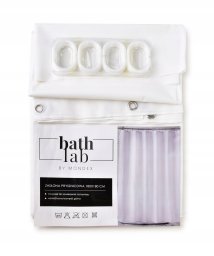 Bathlab ZAC WHITE Zasłona prysznicowa180x180cm 12 oczek