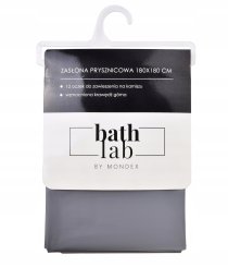 Bathlab ZAC GREY Zasłona prysznicowa 180x18cm12 oczek