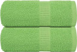 vidaXL vidaXL Ręczniki hotelowe, 2 szt, zielone, 30x50 cm, bawełna 100%