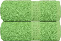 vidaXL vidaXL Ręczniczki, 2 szt, zielone, 30x30 cm, 360 g/m2, bawełna 100%