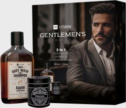 HiSkin HISKIN Zestaw do włosów i brody - Whisky Szampon 330 ml + Pomada do włosów i brody
