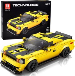 Jokomisiada Klocki techniczne 336-elementów + naklejki Żółte Sportowe Auto ZA5260