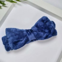 Yeye Opaska kosmetyczna do włosów gładka Granatowy