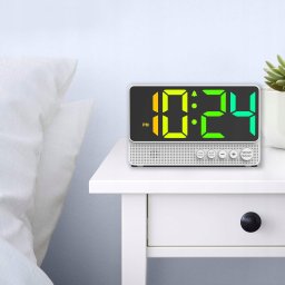 Zegarek L45E ZEGAREK BUDZIK KOLOROWY LCD LAMPKA