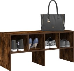 vidaXL vidaXL Stojak na buty, sztaplowany, przydymiony dąb, 89,5x30x40 cm