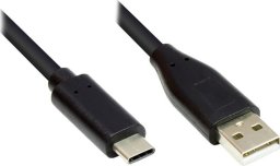 Kabel USB Alcasa USB-A - USB-C 2 m Czarny (GC-M0118)