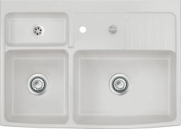Zlewozmywak SYSTEMCERAM Systemceram Centra 90 Alu, zlewozmywak ceramiczny, korek automatyczny