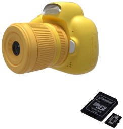 Aparat cyfrowy THD Aparat foto dla dzieci 18MP + karta 32GB, żółty