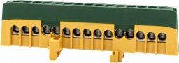 Listwa zasilająca F-Elektro Listwa ochronna ZPI 15-modułowa (15x16mm2) IP20 AL/CU - żółto/zielona F2.0394