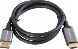 Lanberg Kabel adapter Lanberg Displayport (M) -> HDMI (M) 1M 4K czarno-srebrny