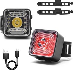 Alogy Lampka rowerowa 2w1 Alogy Bike Rear+Front Light Smart Latarka na rower wodoodporne światło na przód i tył 120lm IP66