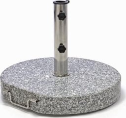 Garthen Podstawa z granitu i stali nierdzewnej okrągła z kółeczkami pod parasol 40 kg