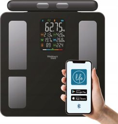 Waga łazienkowa Webber Waga łazienkowa analityczna 15 parametrów Apple Health Google Fit SCALA WEBBER