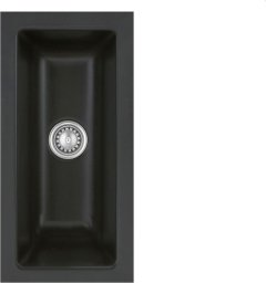 Zlewozmywak SYSTEMCERAM Systemceram Mera 16 U Nigra, zlewozmywak ceramiczny, korek manualny