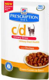  Hills  Prescription Diet c/d Feline Urinary Stress z kurczakiem saszetka 85g