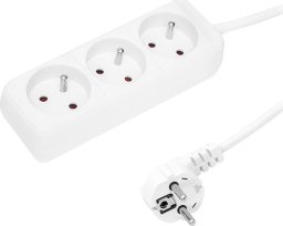 Blow 98-711# Przedłużacz sieciowy pr-370p 3-gniazda z uziemieniem 1,5m biały 3x1,5mm
