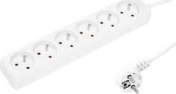 Blow 98-720# Przedłużacz sieciowy pr-670p 6-gniazd z uziemieniem 1,5m biały 3x1,5mm