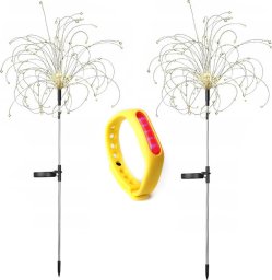 MEDUZA LAMPA SOLARNA ogród FIREWORK dmuchawiec -2SZT