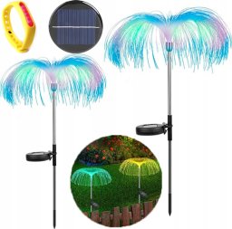 Omisport 2x LAMPA SOLARNA MEDUZA ŚWIATŁOWÓD 55CM fajerwerki