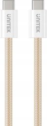 Kabel USB Unitek USB-C - USB-C 1 m Beżowy (C14141ACL01-1M)