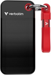 Dysk zewnętrzny SSD Verbatim Pocket 1TB Czarno-czerwony (32192)