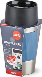 Emsa TRAVEL MUG Compact thermal mug (blue/stainless steel, 0.3 liters, screw cap)
