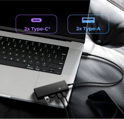 HUB USB Icy Box ICY BOX IB-HUB1436-CPD 4-Port USB 3.2 Gen 2, USB hub (black)