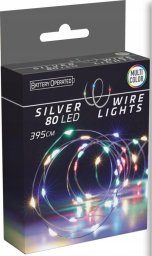 Lampki choinkowe Christmas decoration LAMPKI DRUCIKI NA BATERIE GIRLANDA 80 LED MULTIKOLOR