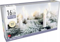 Lampki choinkowe Christmas Gifts LAMPKI CHOINKOWE ŁAŃCUCH ŚWIETLNY ŚWIECZKI 16 LED CIEPŁY BIAŁY