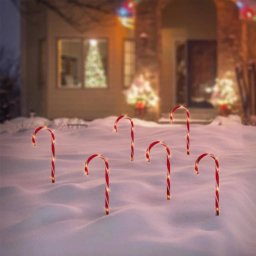 Lampki choinkowe Christmas decoration LAMPKI ZEWNĘTRZNE LASKI ŚWIĄTECZNE CANDY ZESTAW 6SZT