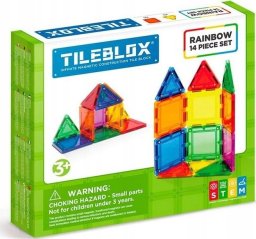 Magformers TILEBLOX ZESTAW TĘCZOWY 14 EL.