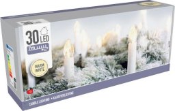 Lampki choinkowe Christmas Gifts Lampki choinkowe łańcuch świetlny świeczki 30 led ciepły biały