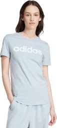 Adidas Koszulka damska adidas Loungewear Essentials Slim Logo Tee jasnoniebieska IY9188 S