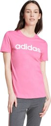 Adidas Koszulka damska adidas Loungewear Essentials Slim Logo Tee różowa IY9191 M