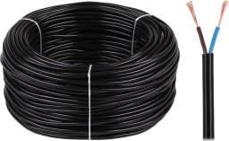 Przewód Elektrokabel Kabel elektryczny OMY 2x0,75 300/300V czarny (1LL)