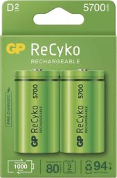 GP Akumulatorki, D (HR20), 1.2V, 5700 mAh, GP, kartonik, 2-pack, ReCyko