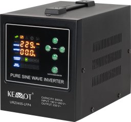 UPS Kemot Zasilacz awaryjny KEMOT PROsinus-800-LFP4 przetwornica z czystym przebiegiem sinusoidalnym i funkcją ładowania  12V 230V 800VA/500W