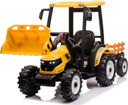 Ramiz Pojazd MEGA Traktor D68 Z Przyczepką Żółty